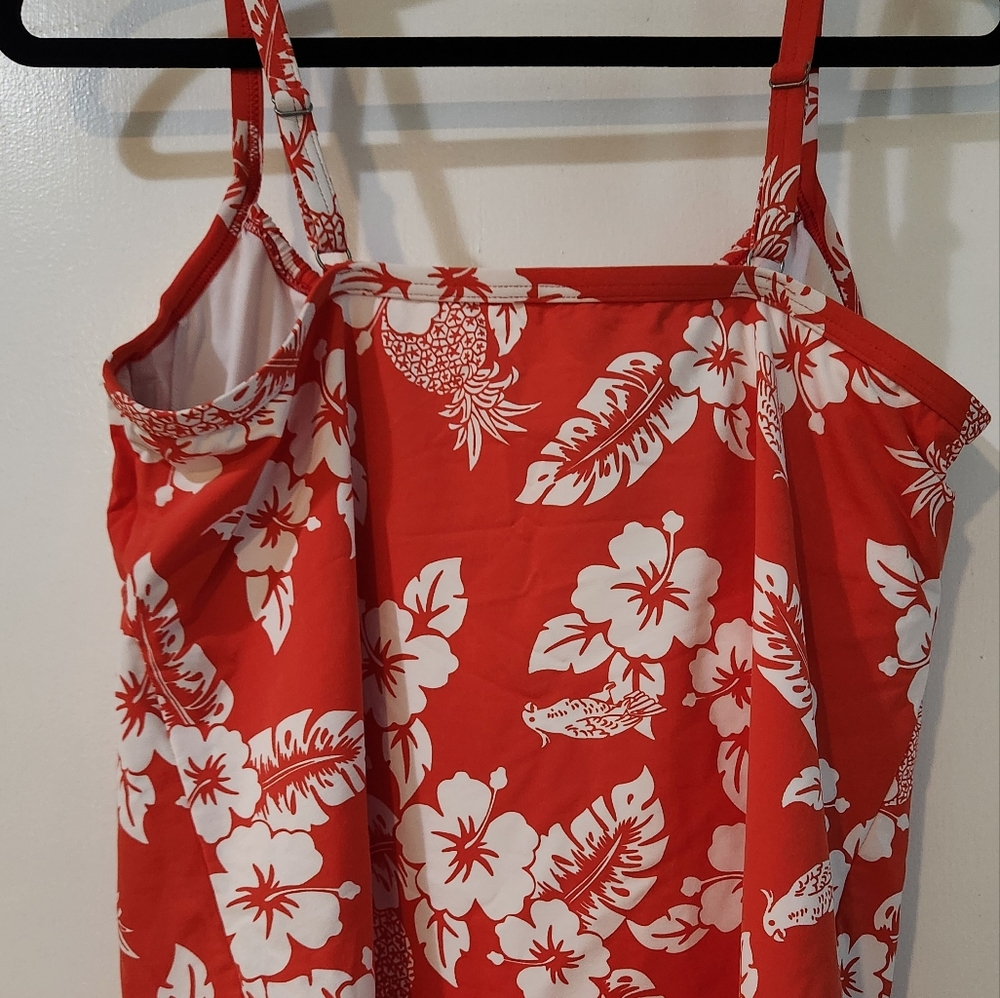 Women's Lands' End Tankini Bathing Suit, L(14) Top And M(12) Bottoms - Picture 4 of 16